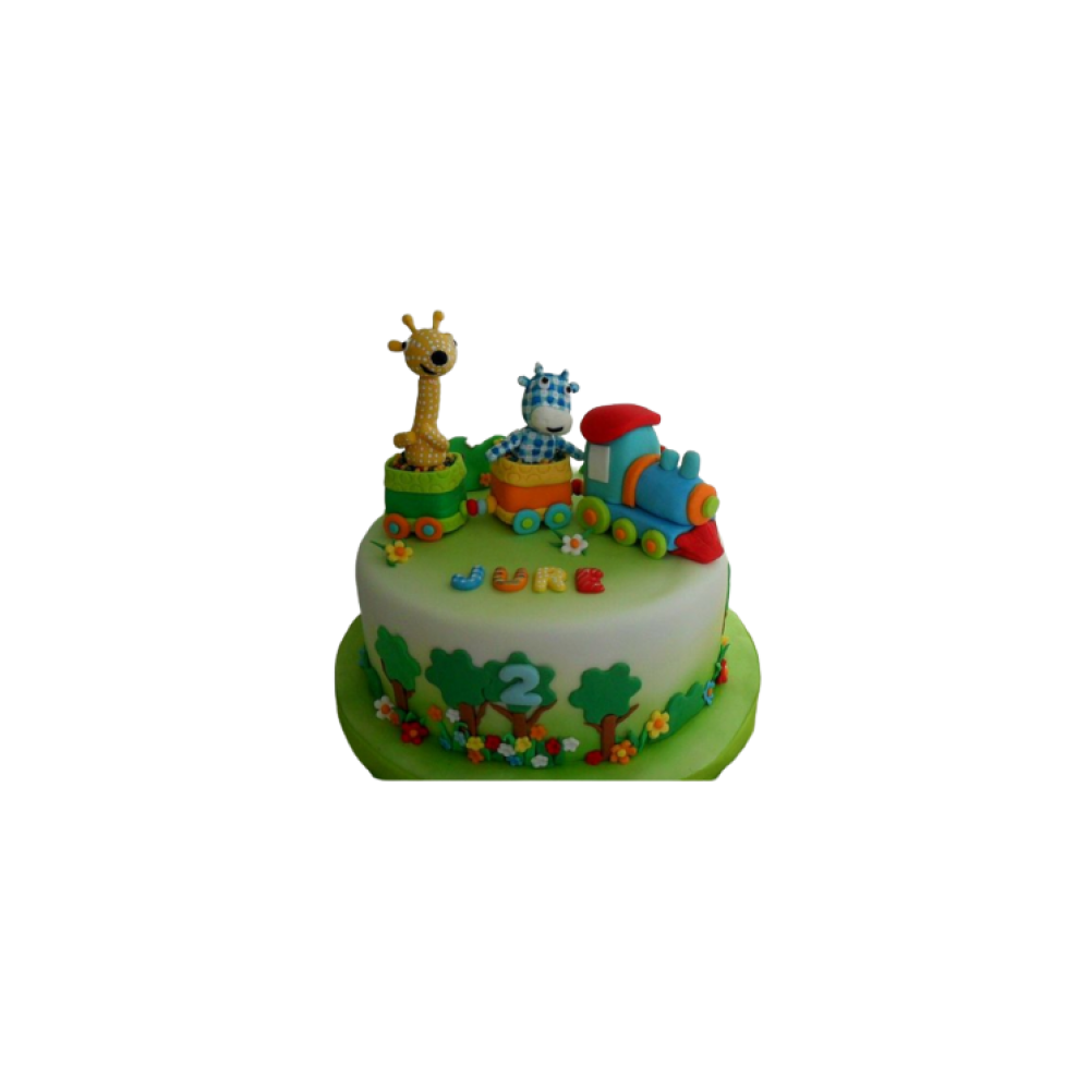  Τούρτα τρενάκι με ζώα/ Τιμή κιλού 21.80 €